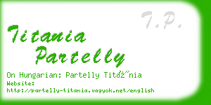 titania partelly business card